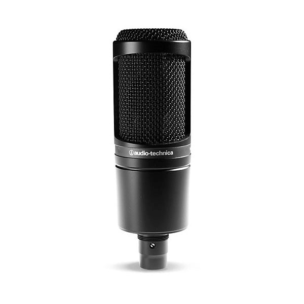 Audio Technica AT2020 Cardioid Medium Diaphragm Condenser Mic Microphone Full Bundle (AT 2020)