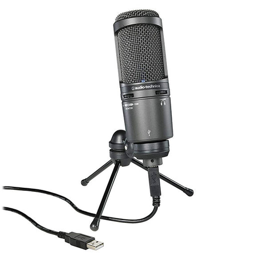 Audio Technica AT2020USB+ Cardioid Condenser Medium Diaphragm USB Mic Microphone (AT2020)
