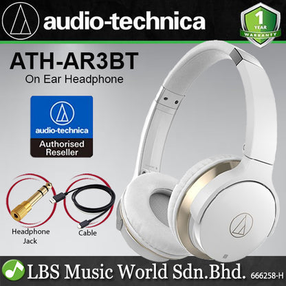 Audio Technica ATH-AR3BT Black SonicFuel Wireless On Ear Headphone with Mic & Control (AR3BT)