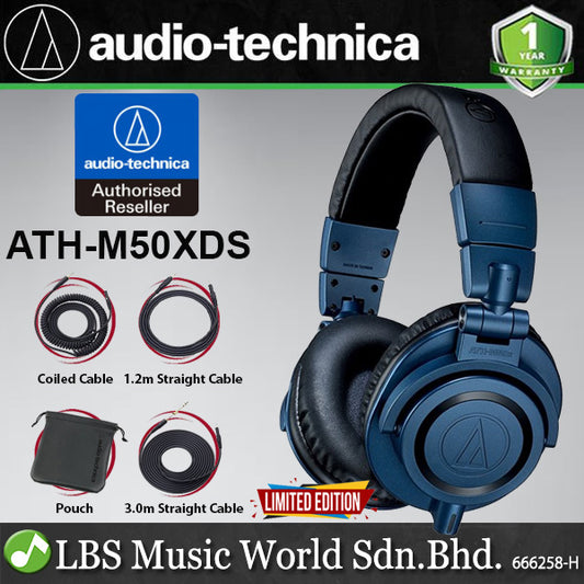 Audio Technica ATH-M50x Over Ear Monitor Headphone - Deep Sea (ATH-M50X M50X M50xBT M50BT2)