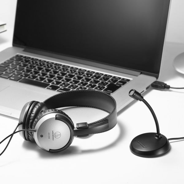 Audio Technica ATGM1-USB Pack with ATGM1 USB Microphone and ATH-250M Headphone Headset Mic Package (ATH250M ATGM1USB)