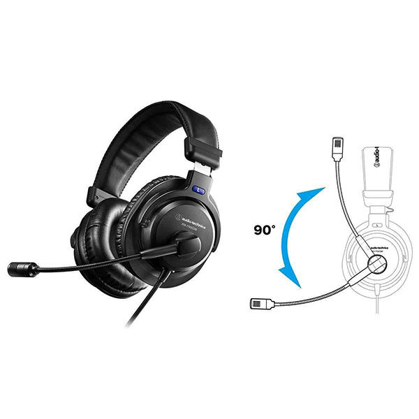 Audio Technica ATH-770XCOM Headphone Closed Back Dynamic Stereo Headset With Microphone (ATH770XCOM ATH770X)