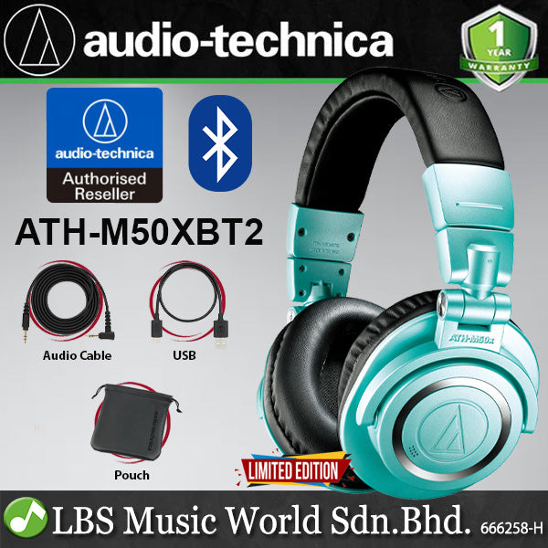 Audio Technica ATH-M50xBT2 IB Studio Monitor Headphone Limited Edition - Ice Blue ( M50xBT2 M50X BT2)