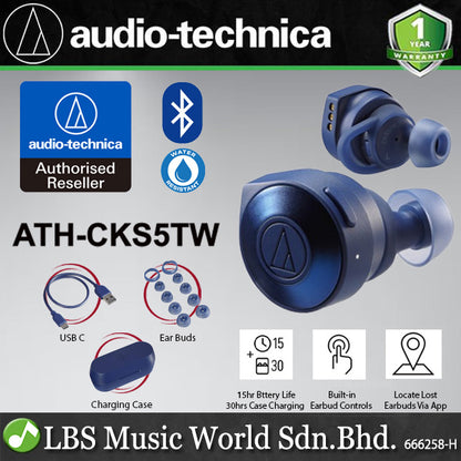 Audio Technica ATH-CKS5TW True Wireless Bluetooth In Ear Headphone Earphone (ATH CKS5TW)