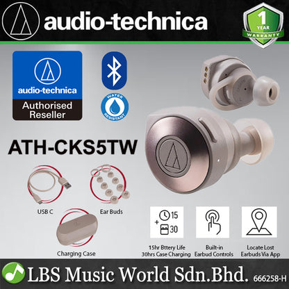 Audio Technica ATH-CKS5TW True Wireless Bluetooth In Ear Headphone Earphone (ATH CKS5TW)