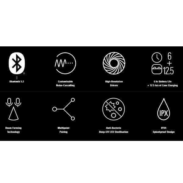 Audio Technica ATH-TWX9 True Wireless Earphones with Bluetooth Earbuds (ATH TWX9)