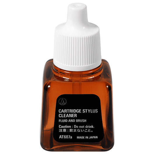 Audio Technica AT607a Cartridge Stylus Cleaner Tip with Attached Brush For Turntable and Vinyl Player - 10ml