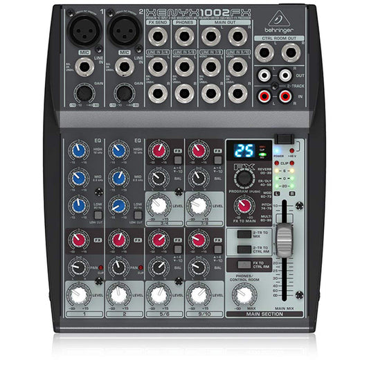 Behringer XENYX-1002FX Premium 10 Input 2 Bus Portable Mixer (XENYX1002FX XENYX 1002FX)