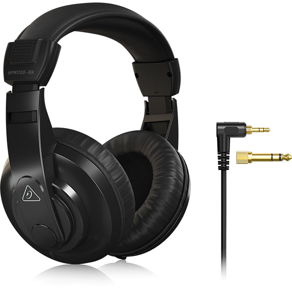 Behringer HPM1100-BK Closed Back Multi Purpose Stereo Monitoring Headphones - Black (HPM1100BK HPM1100 BK)