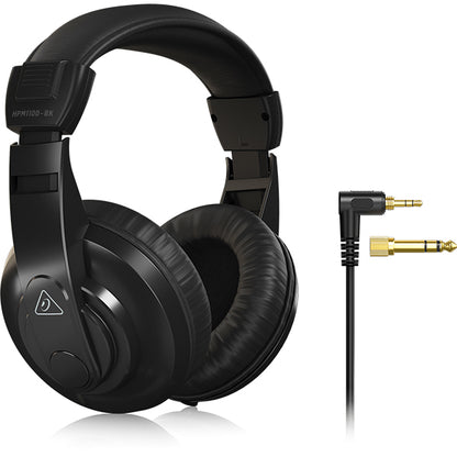 Behringer HPM1100-BK Closed Back Multi Purpose Stereo Monitoring Headphones - Black (HPM1100BK HPM1100 BK)