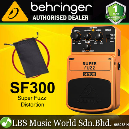 Behringer SF300 Super Fuzz Distortion Guitar Effects Pedal with Level, Fuzz, Bass, and Treble Controls (SF 300)