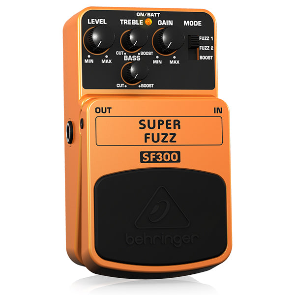 Behringer SF300 Super Fuzz Distortion Guitar Effects Pedal with Level, Fuzz, Bass, and Treble Controls (SF 300)