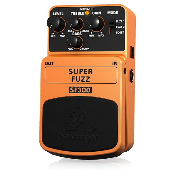 Behringer SF300 Super Fuzz Distortion Guitar Effects Pedal with Level, Fuzz, Bass, and Treble Controls (SF 300)
