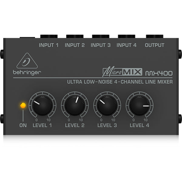 Behringer MX400 4 Channel Micromix Ultra Low Noise Line Mixer with 4 TS Input and 1 TS Output (MX 400)
