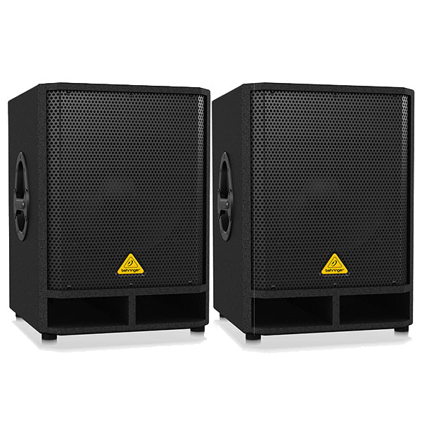 Behringer VQ1500D Professional Active 500 Watt 15" PA Subwoofer Pair (VQ 1500D VQ-1500D)