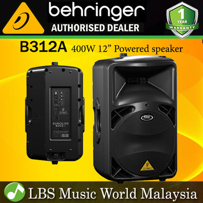 Behringer B312A 400W 12 Inch 2 Way Powered PA Speaker (B 312A) (Clearance) (LAST STOCK)