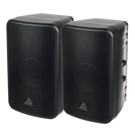 Behringer CE500D Active 100 Watt Commercial Installed Sound Speaker with Wall Mount Pair (CE 500D)