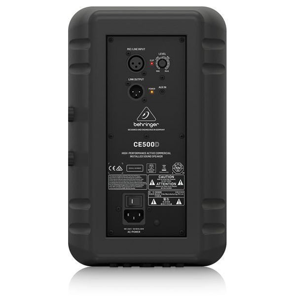 Behringer CE500D Active 100 Watt Commercial Installed Sound Speaker with Wall Mount Pair (CE 500D)