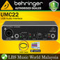 Behringer UMC22 Audiophile 2x2 USB Audio Interface with Midas Mic Preamplifier (UMC 22)