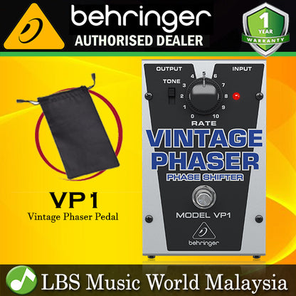 Behringer VP1 Vintage Phaser Effect Pedal for Electric Guitar
