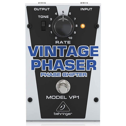 Behringer VP1 Vintage Phaser Effect Pedal for Electric Guitar