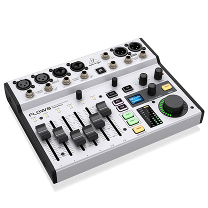 Behringer FLOW 8 Channel Digital Mixer and 10 X 2 USB Audio Interface with Bluetooth and Remote Control App