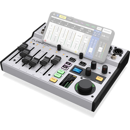 Behringer FLOW 8 Channel Digital Mixer and 10 X 2 USB Audio Interface with Bluetooth and Remote Control App