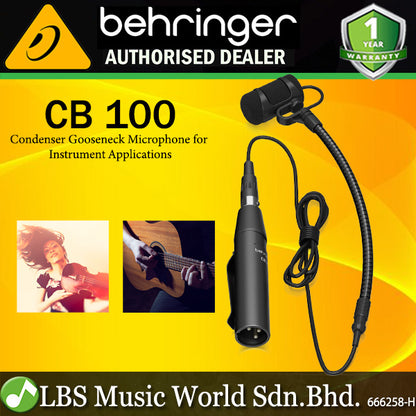 Behringer CB 100 Gooseneck Condenser Instrument Microphone for Music Equipment Mic (CB100)