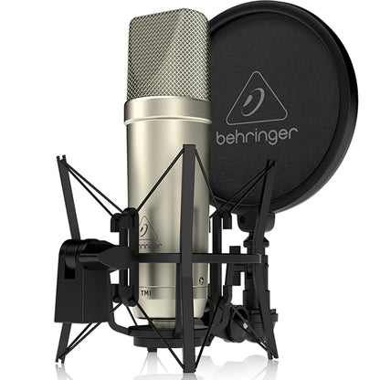 Behringer TM1 Complete Microphone Recording Package with Large diaphragm Condenser Mic, Mount Shock and Pop Filter (TM-1)