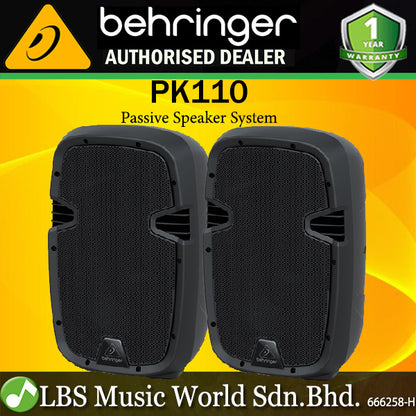 Behringer PK110 500 Watt 10 Inch Passive Speaker System (PK 110 PK-110)