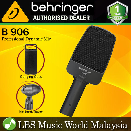Behringer B-906 Professional Dynamic Microphone for Instrument and Vocal Mic Applications (B906 B 906)
