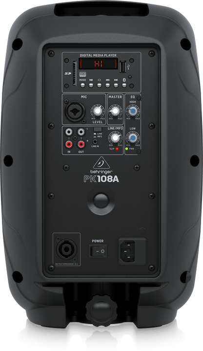 Behringer PK108A 250 Watt Active 8 Inch PA Speaker System with Bluetooth (PK 108A PK-108A)