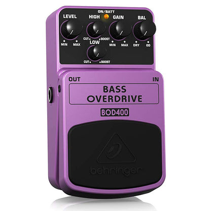 Behringer BOD400 Bass Overdrive Effect Pedal For Electric Bass Guitar (BOD-400 BOD 400)
