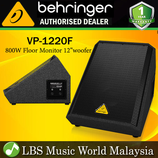 Behringer VP-1220F 800W Floor Monitor Speaker With 12" Woofer Each (VP1220F VP1220-F VP1220 F VP 1220F)