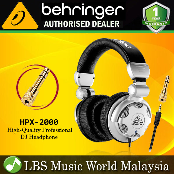 Behringer HPX-2000 DJ Close Circumaural Headphones with Collapsible Design (HPX2000 HPX 2000)