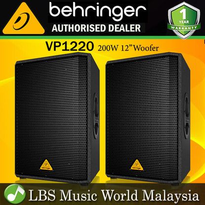 Behringer VP-1220 200W Passive Speaker With 12" Woofer Pair (VP1220 VP 1220)