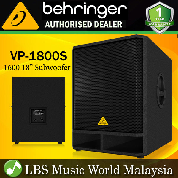 Behringer VP-1800S 1600W 18"Subwoofer (VP1800S  VP1800 VP-1800 S VP 1800S)