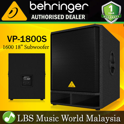 Behringer VP-1800S 1600W 18"Subwoofer (VP1800S  VP1800 VP-1800 S VP 1800S)