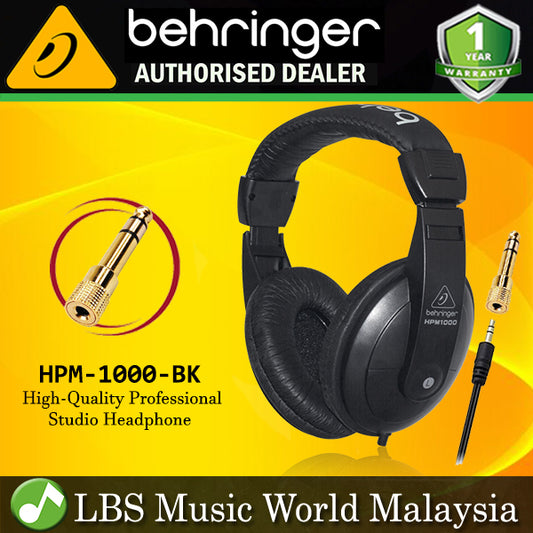 Behringer HPM-1000-BK Multi Purpose Closed Back Headphone Black (HPM1000 HPM 1000)