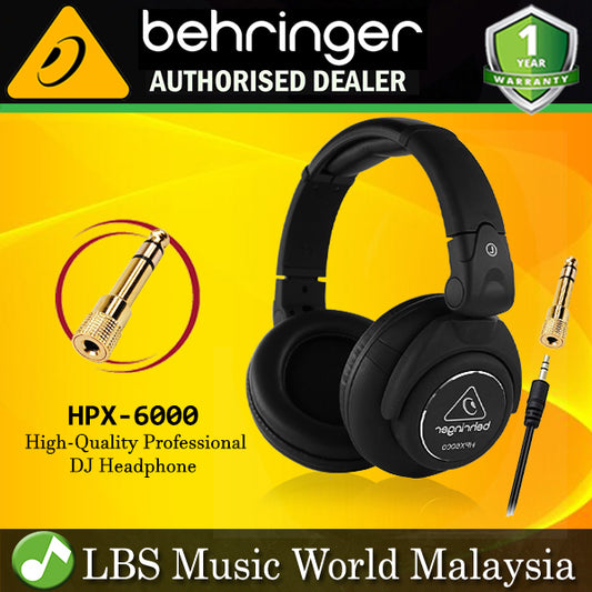 Behringer HPX-6000 Professional DJ Closed Circumaural Headphones (HPX6000 HPX 6000)