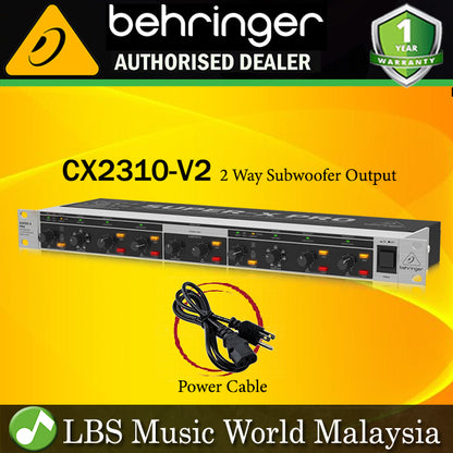 Behringer CX2310-V2 High Precision Stereo 2 Way Mono 3 Way Crossover with Subwoofer Output (CX2310V2 CX-2310 CX2310 V2)