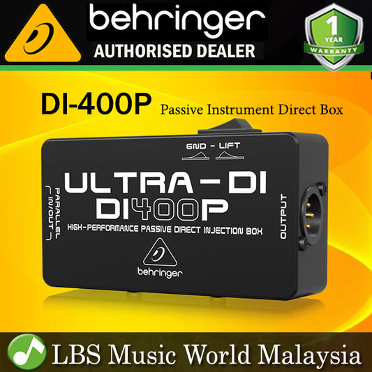 Behringer DI-400P High Performance Passive Instrument Direct Box (DI400P DI 400P)