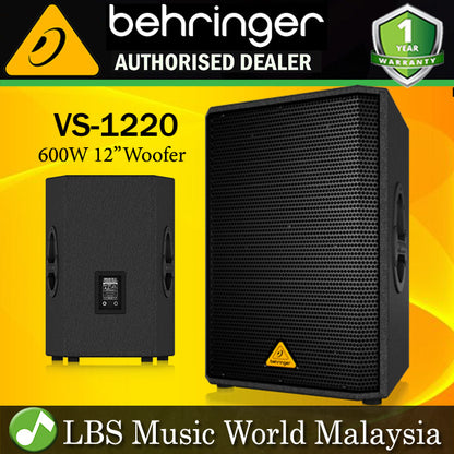 Behringer VS-1220 High Performance 600W Passive Speaker 12"Woofer Each (VS1220 VS 1220)