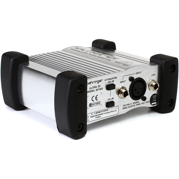 Behringer Ultra-DI DI-100 Professional Battery Phantom Powered DI Microphone Mic Direct Box with Switchable Input Attenuation (DI100 DI 100)