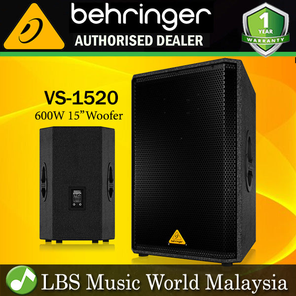 Behringer VS-1520 High Performance 600W 15" Woofer Speaker and Electro Dynamic  Driver Each (VS1520 VS 1520)