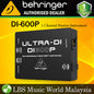 Behringer Ultra-DI DI-600P High Performance 1 Channel Passive Instrument Direct Box (DI600P DI600-P DI 600P)