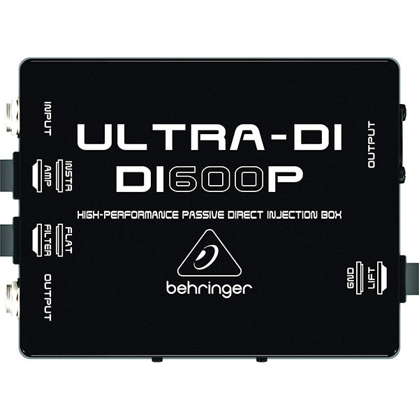 Behringer Ultra-DI DI-600P High Performance 1 Channel Passive Instrument Direct Box (DI600P DI600-P DI 600P)