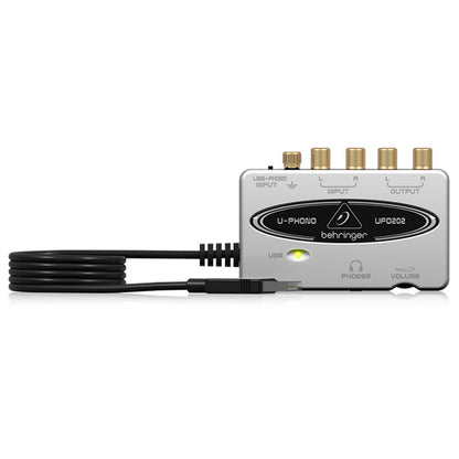 Behringer UFO-202 High-quality USB Audio Interface with Built-in Phono Preamp and Massive Software Package(UFO202 UFO 202)