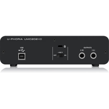 Behringer UMC-202HD 2 X 2 USB Audio Interface with MIDAS Mic Preamps (UMC202HD UMC 202HD)