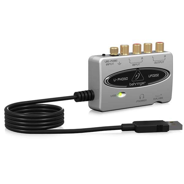 Behringer UFO-202 High-quality USB Audio Interface with Built-in Phono Preamp and Massive Software Package(UFO202 UFO 202)